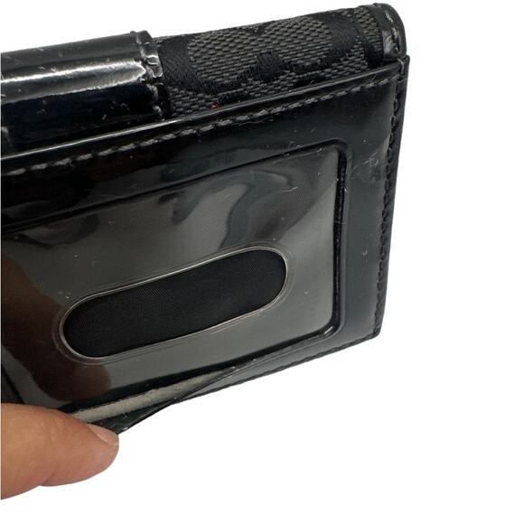 COACH y2k Signature Black Card Case Wallet - Picture 5 of 7